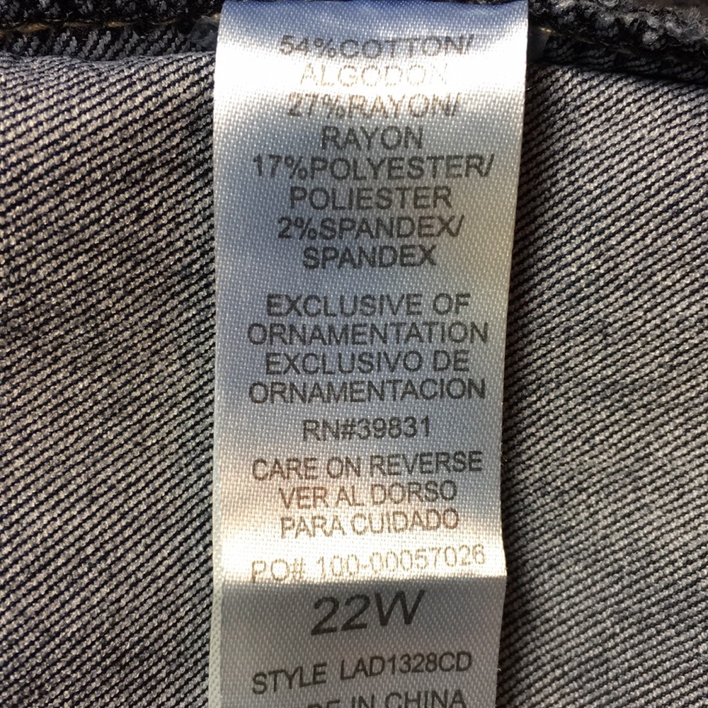 WIT & WISDOM Ab Solution Indigo Jeans Size 22W - Picture 13 of 13